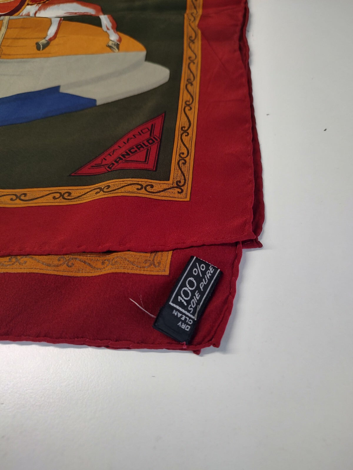 VITALINO PANCALDI FOULARD 100% SILK SETA SCARVES SCARF SQUARE MADE ITALY
