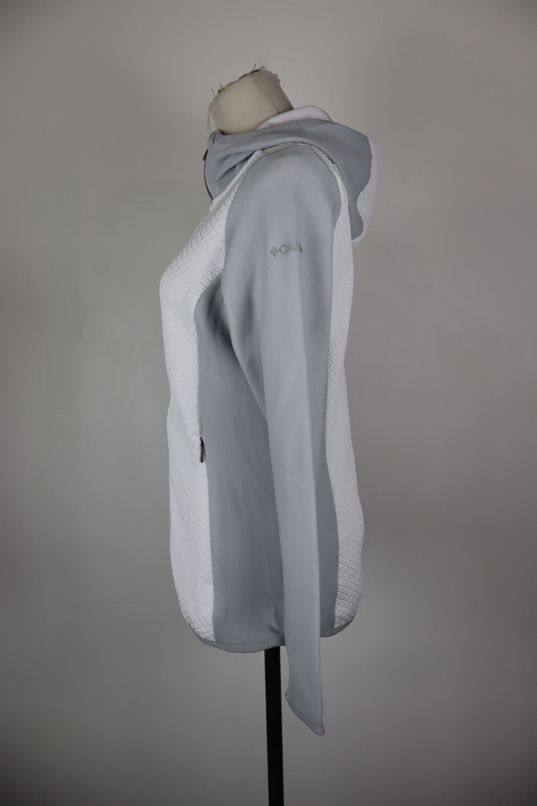 COLUMBIA FELPA CAPPUCCIO ZIP GIACCA DONNA Tg M WOMAN CASUAL VINTAGE SPORT JACKET