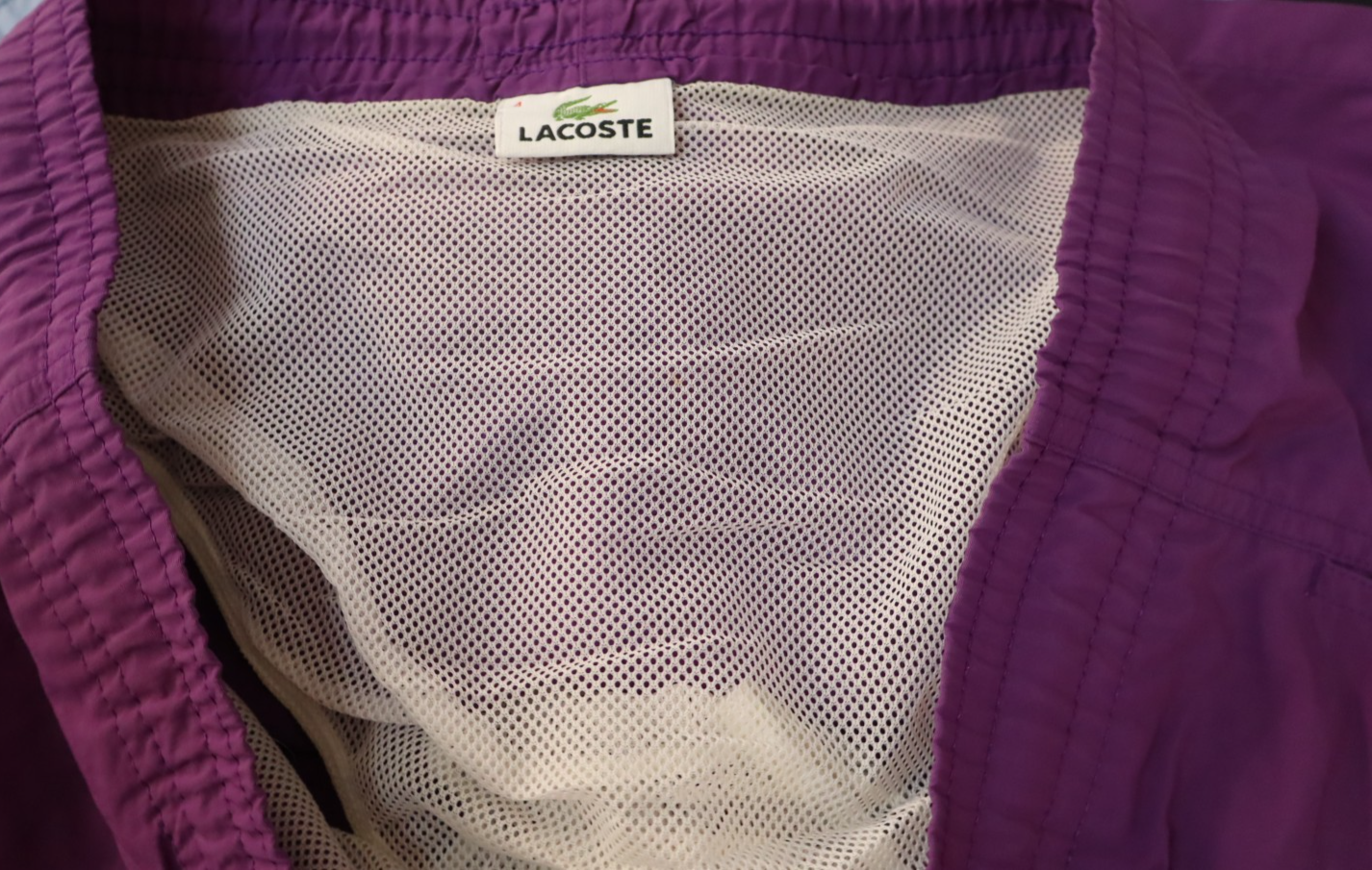 LACOSTE COSTUME PANTALONCINO MARE UOMO TG 4 MEN SWIMSUIT VINTAGE CASUAL LOGO