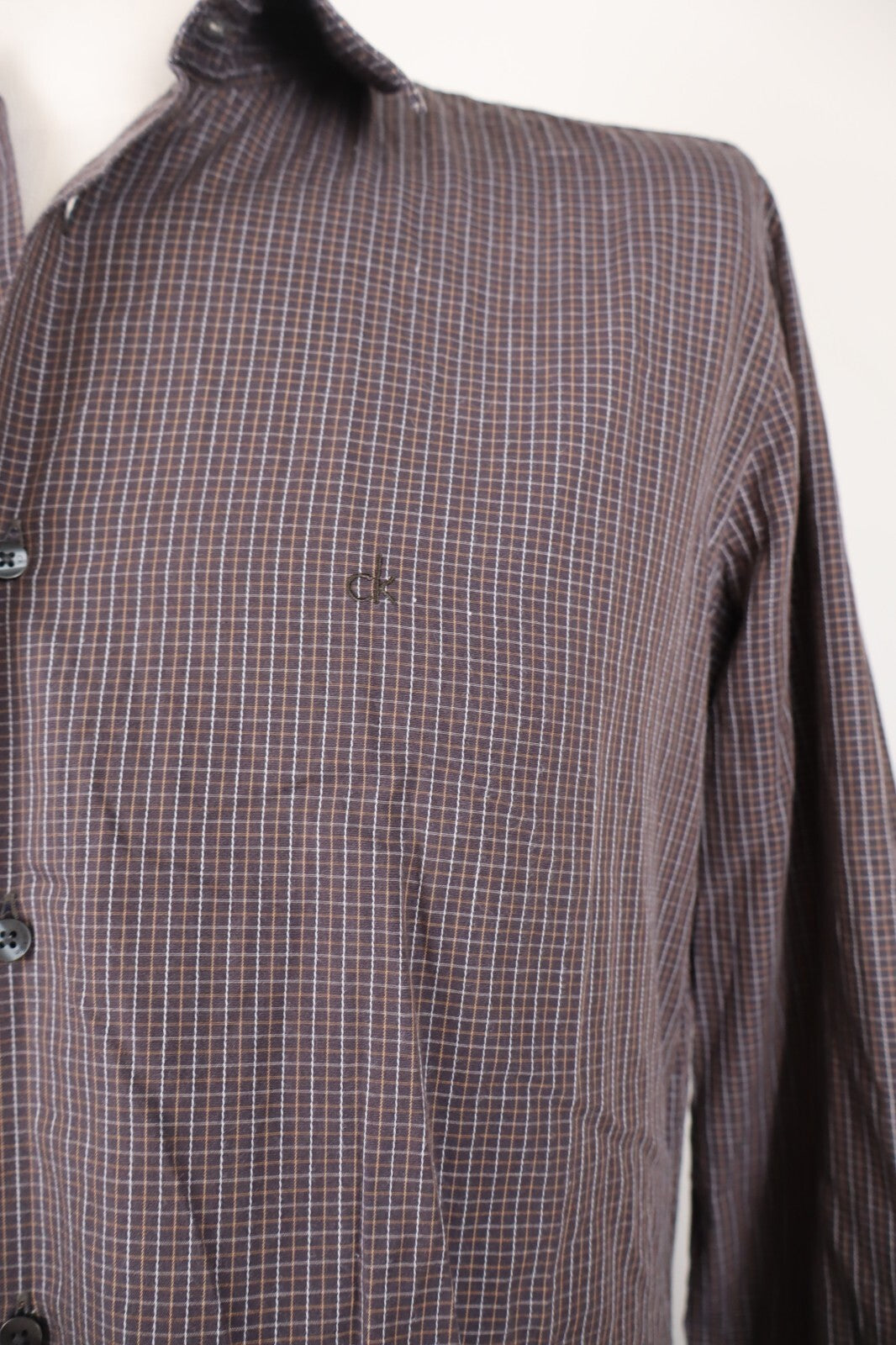 CALVIN KLEIN CAMICIA UOMO TG. L SLIM FIT MAN CASUAL VINTAGE SHIRT COTONE COTTON