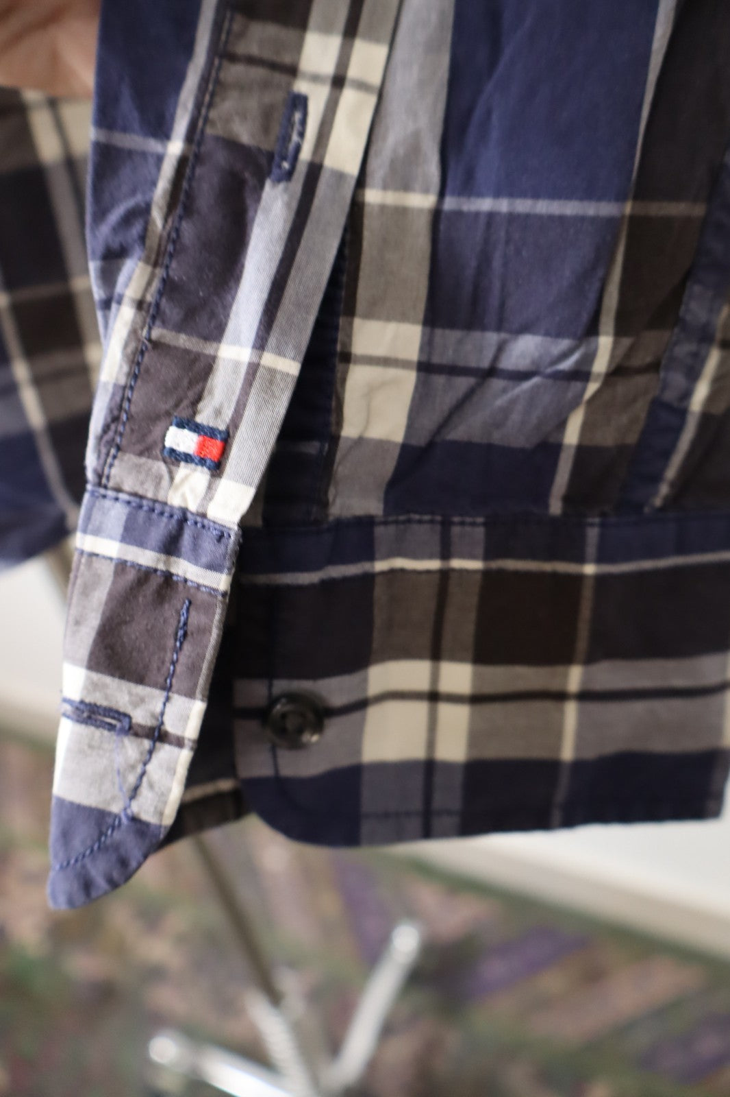 TOMMY HILFIGER CAMICIA UOMO COTONE TG. L MAN CASUAL VINTAGE SHIRT MANICA LUNGA