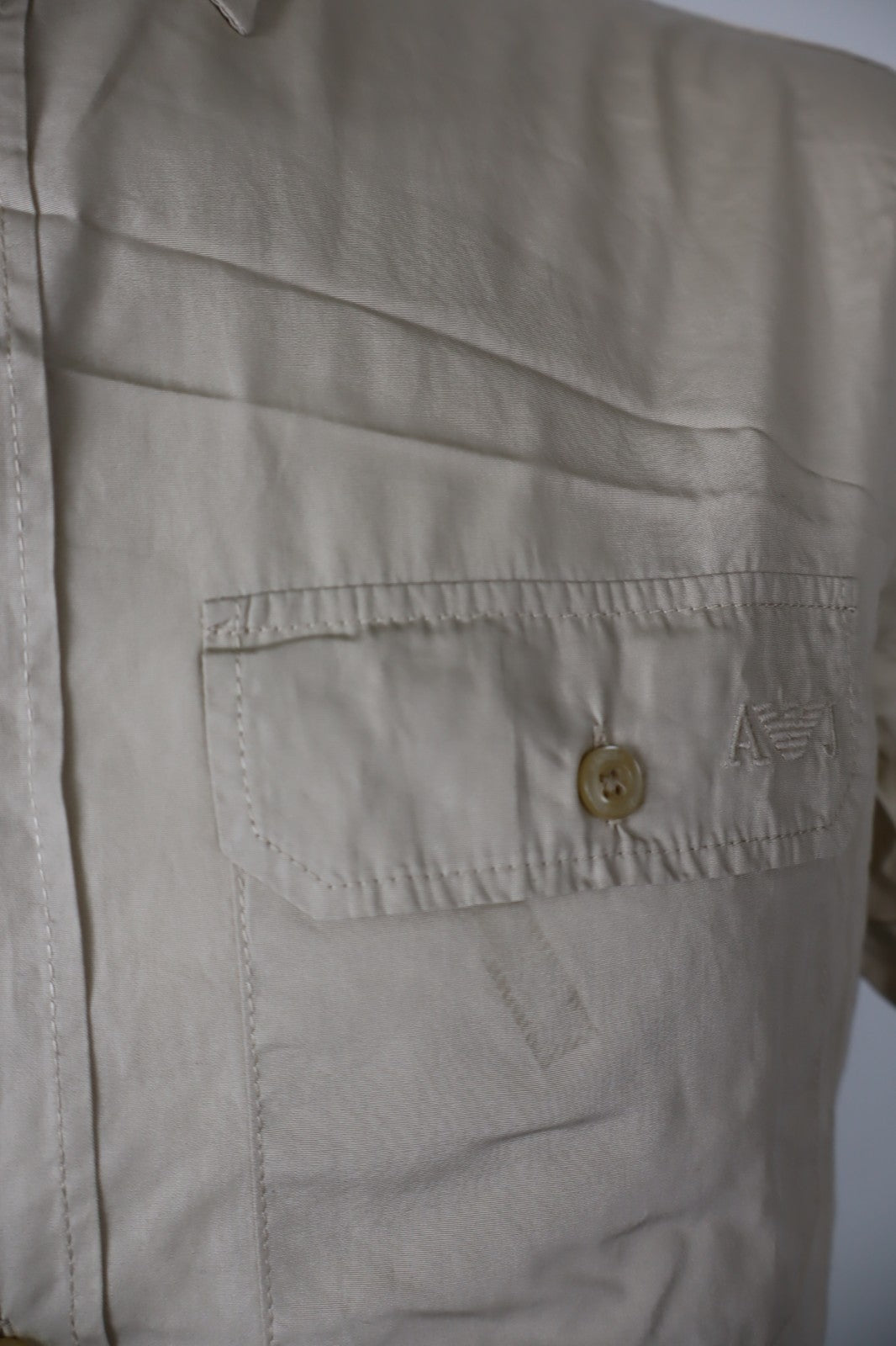 AJ ARMANI JEANS CAMICIA UOMO COTONE TG. S MAN CASUAL VINTAGE COTTON SHIRT