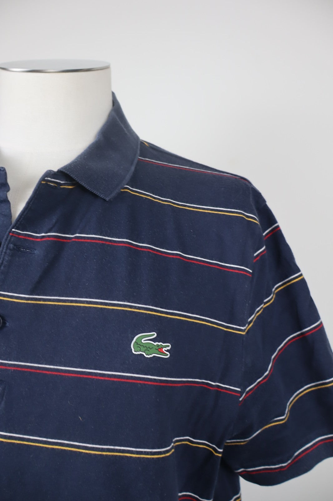 LACOSTE MAGLIA UOMO COTONE 2XL 7 MAN COTTON POLO SHIRT CASUAL VINTAGE LOGO