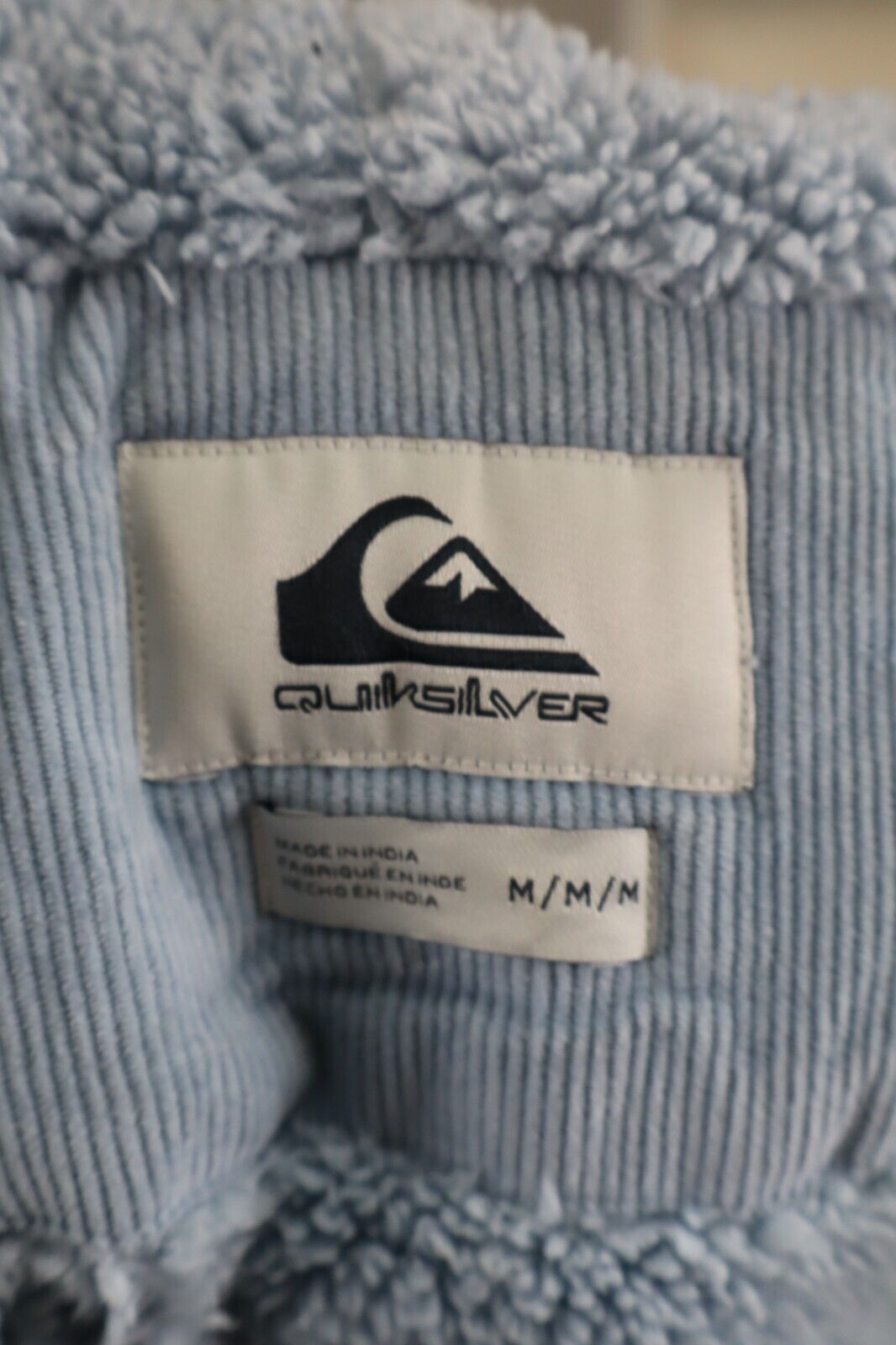 QUIKSILVER GIUBBINO IMBOTTITO UOMO Tg M MAN JACKET CASUAL VINTAGE VELLUTO