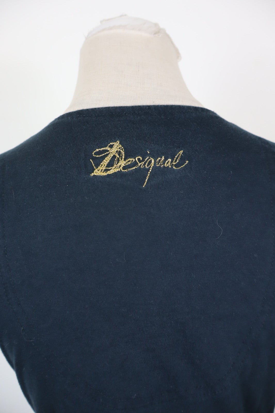 DESIGUAL VESTITO DONNA TG. M WOMAN CASUAL VINTAGE DRESS COTONE