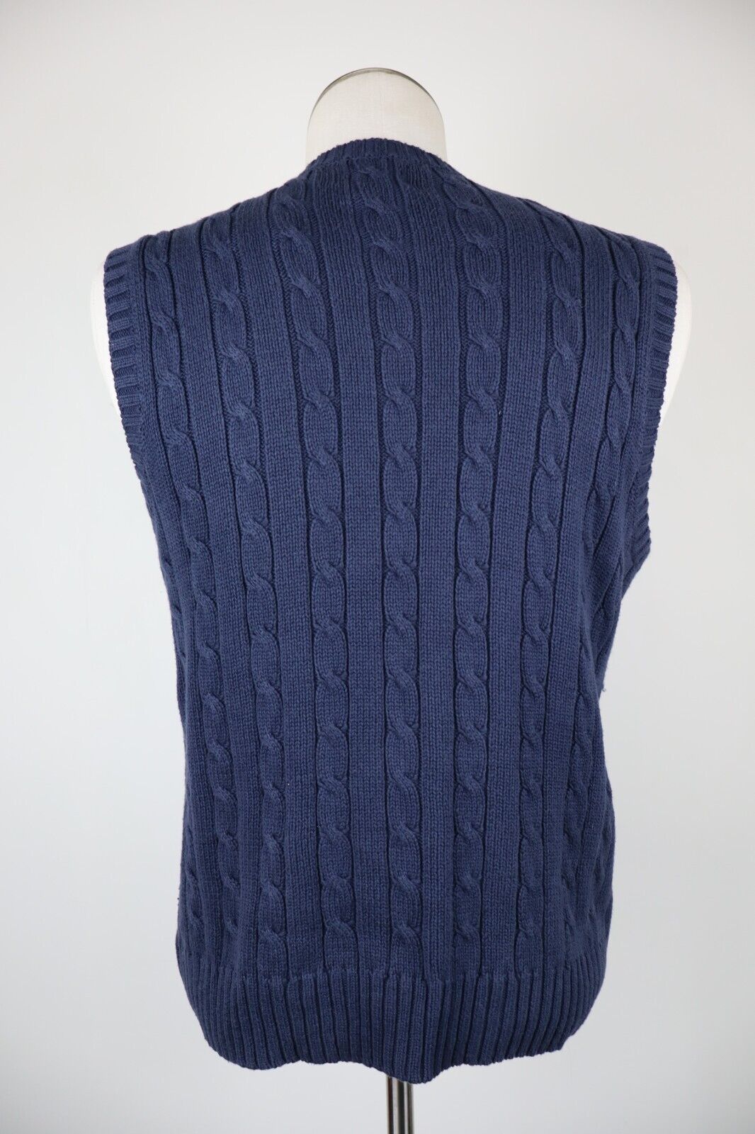 CHAPS MAGLIONE SMANICATO GILET UOMO Tg. XL MAN SWEATER CASUAL VINTAGE COTONE