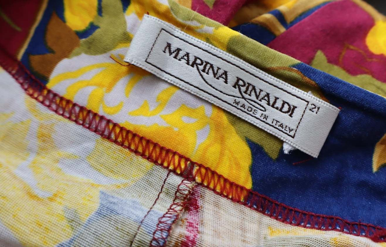 MARINA RINALDI VESTITO ABITO CON BOTTONI DONNA TG 21 WOMAN CASUAL VINTAGE DRESS