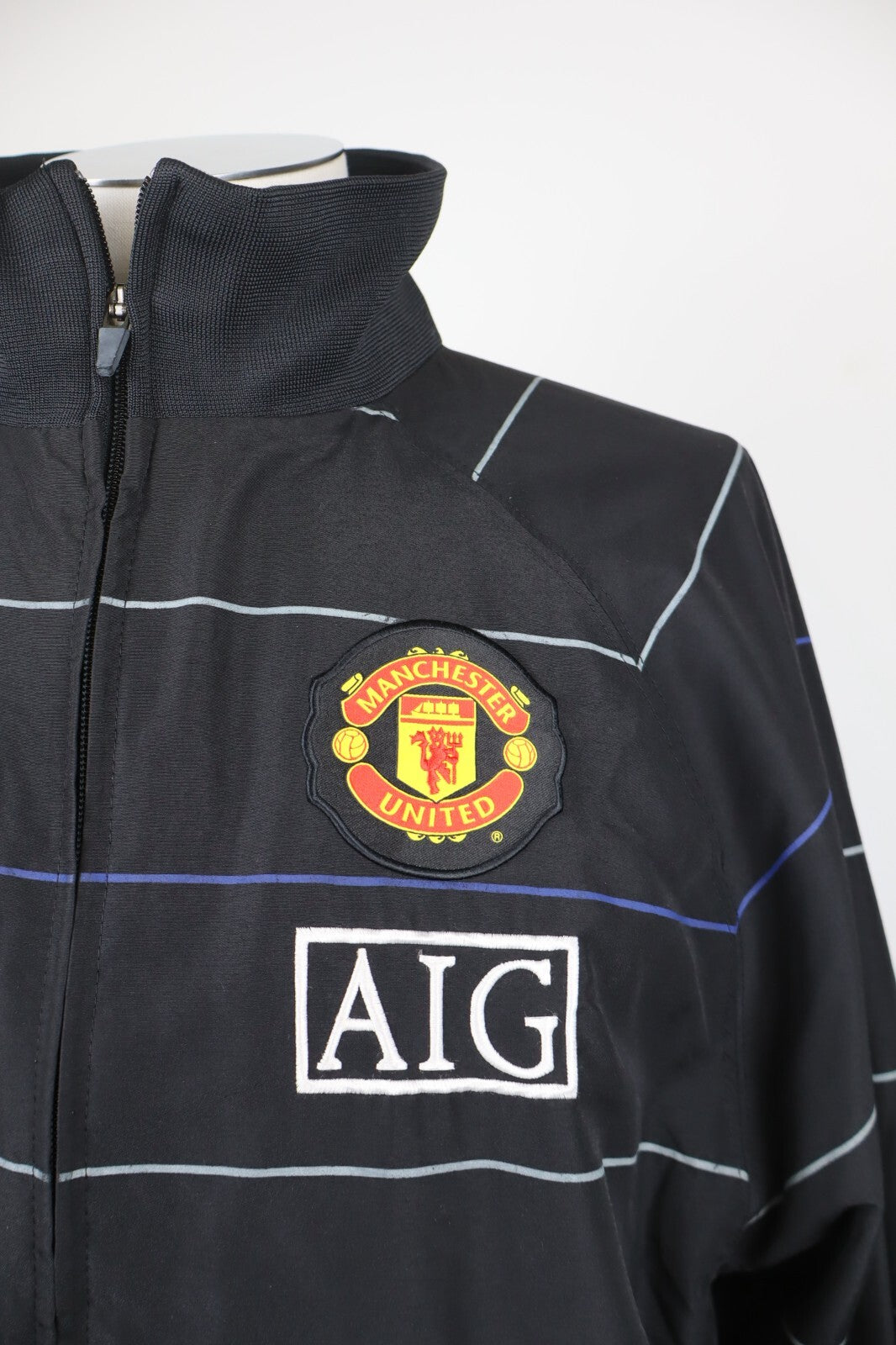 NIKE MANCHESTER FELPA ZIP GIACCA CALCIO SPORT UOMO XL MAN JACKET SOCCER VINTAGE