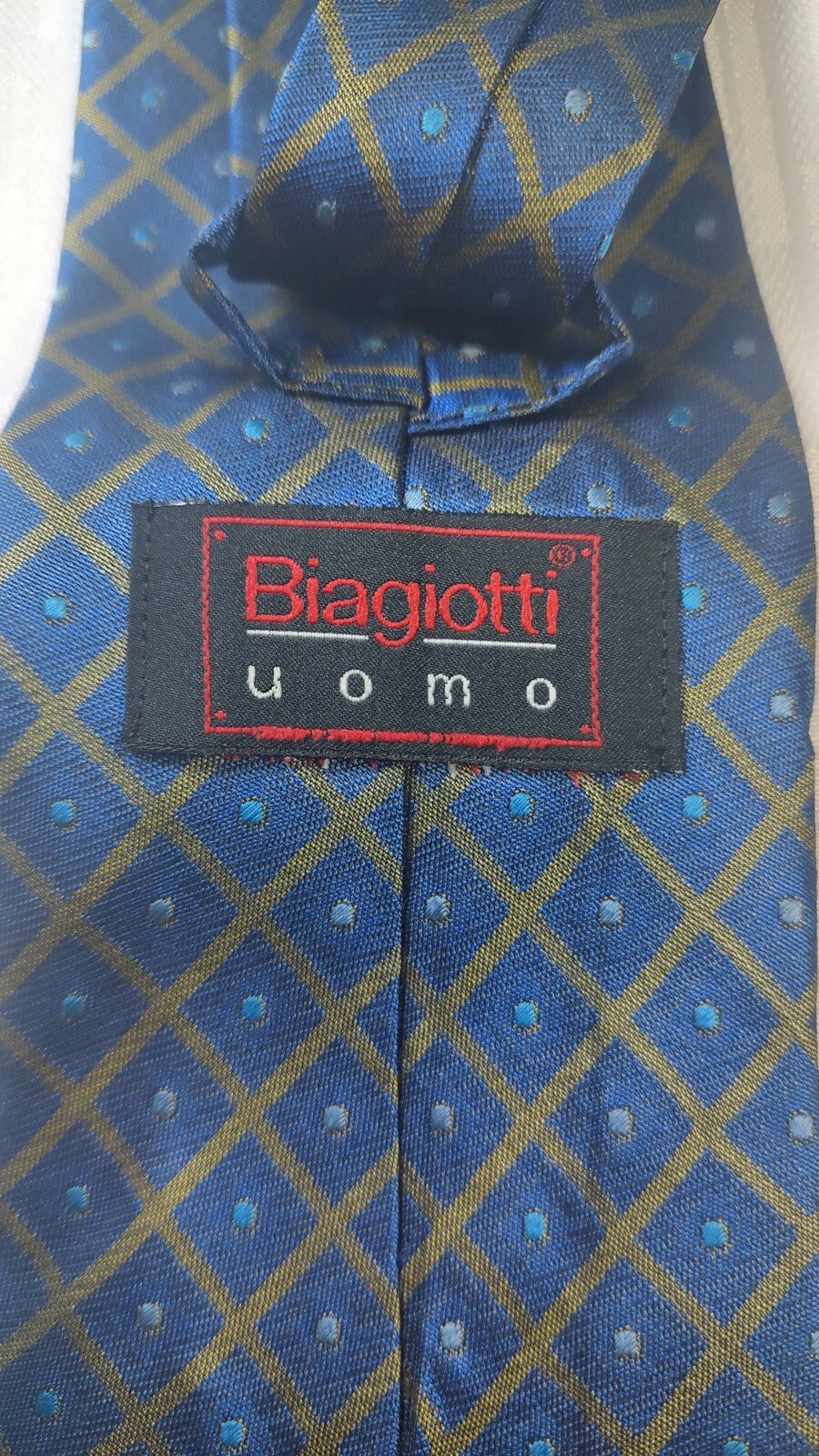 BIAGIOTTI UOMO 100% SETA SILK TIE CRAVATTA NECKTIE ITALY VINTAGE CLASSIC