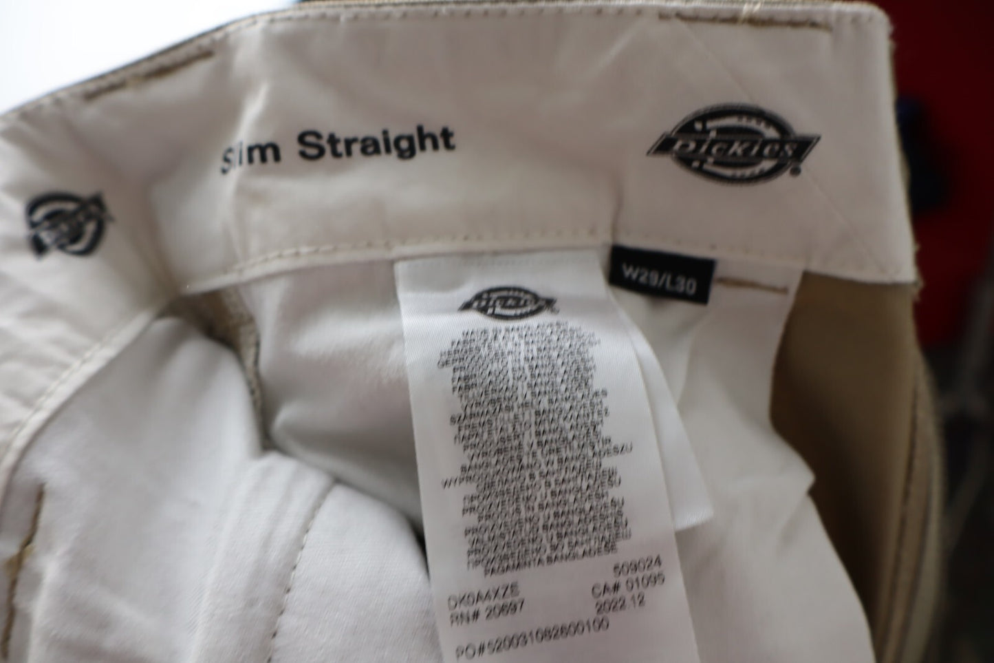 DICKIES PANTALONE CASUAL UOMO TG W29 L30 MAN VINTAGE PANTS CARGO