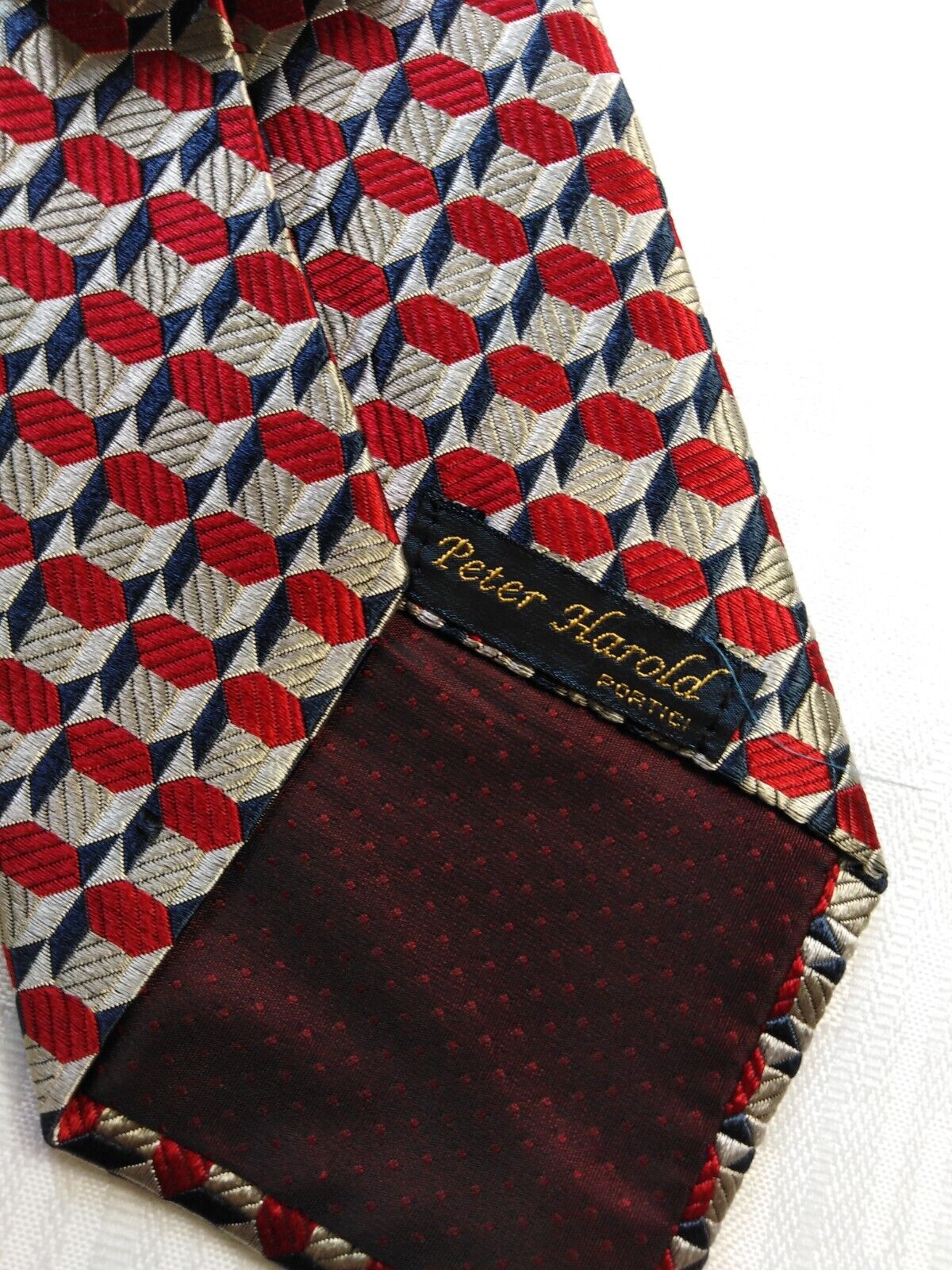 PETER HAROLD PORTICI SILK TIE SETA CRAVATTA NECKTIE MADE IN ITALY VINTAGE