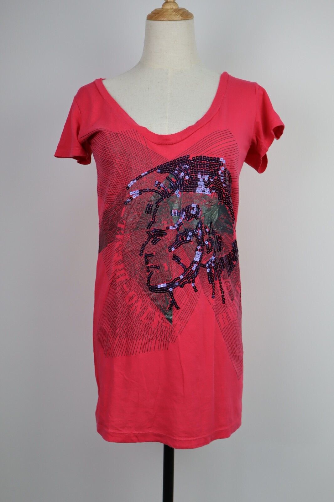 DIESEL MAGLIA COTONE DONNA TG. S WOMAN CASUAL VINTAGE T-SHIRT