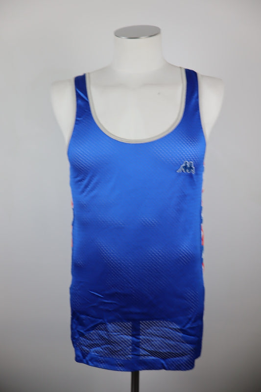 KAPPA SPORT CANOTTA UOMO MAGLIA TOP TG I48 MAN T-SHIRT CASUAL VINTAGE POLIESTERE