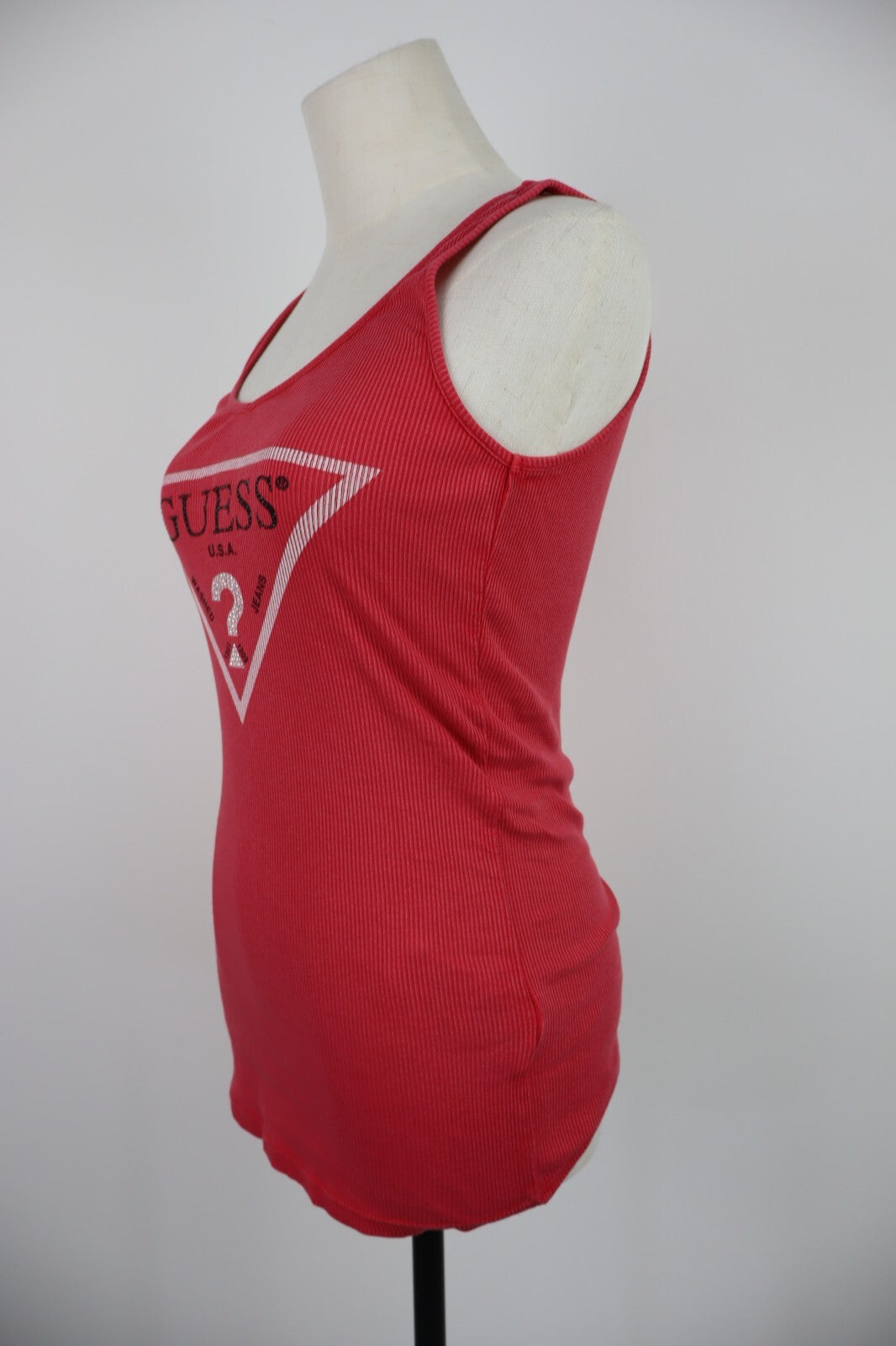 GUESS MAGLIA DONNA TG. S WOMAN CASUAL VINTAGE T-SHIRT COTONE TOP