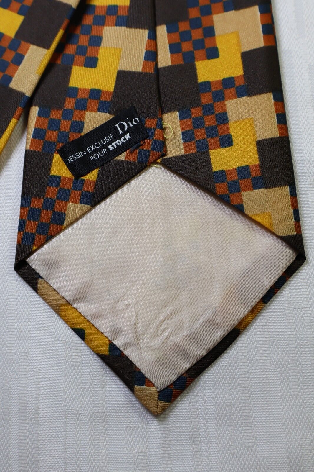 DIOR por STOCK 100% SILK TIE SETA CRAVATTA NECKTIE MADE IN ITALY