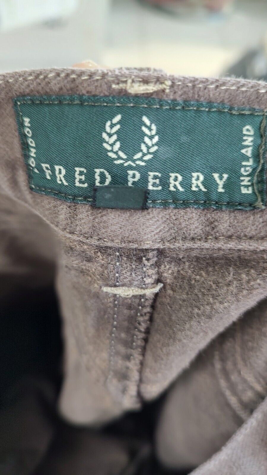 FRED PERRY PANTALONE CASUAL UOMO TG 48 MAN VINTAGE PANTS COTONE