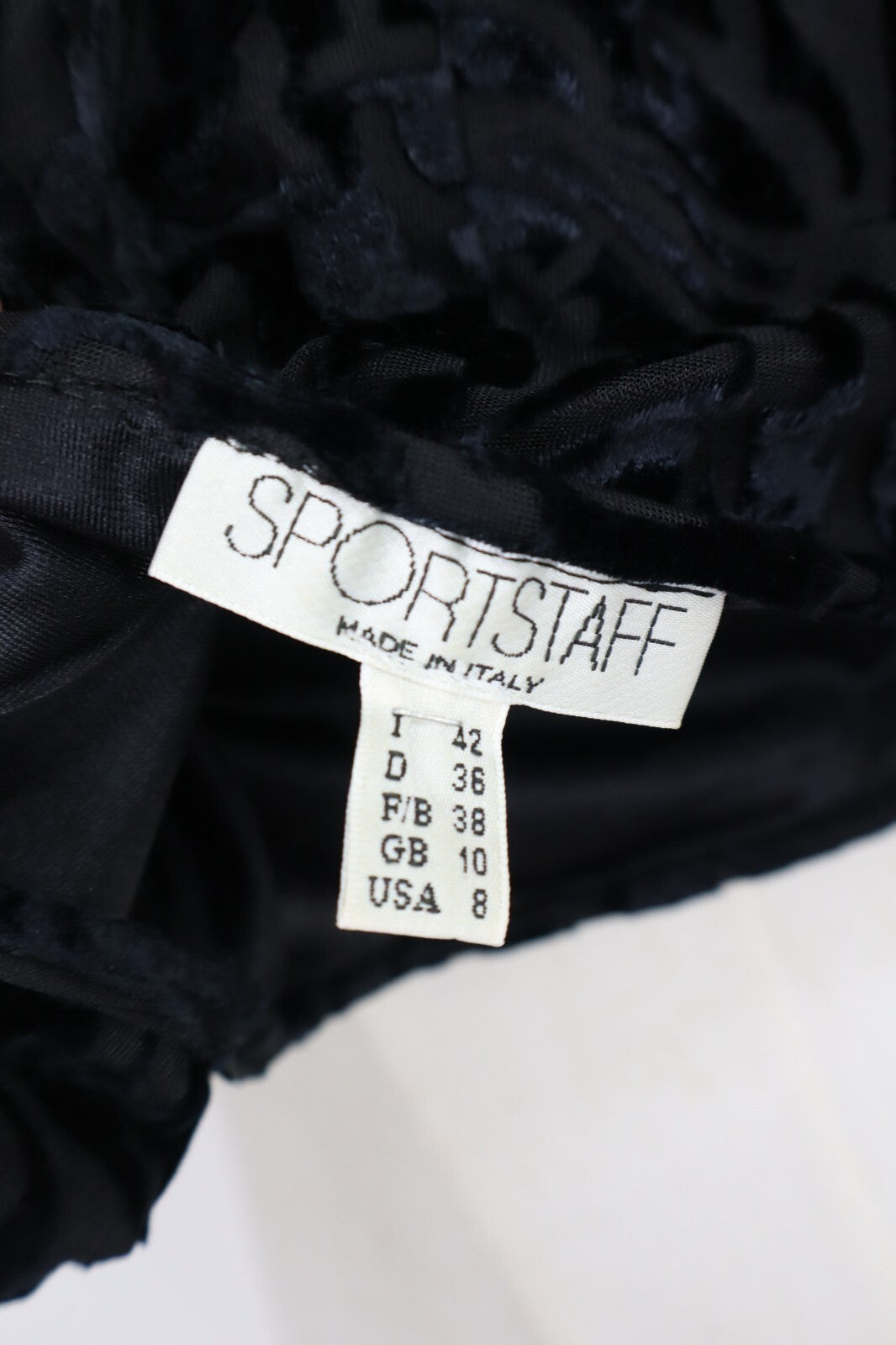 SPORTSTAFF VESTITO DONNA TG. 42 WOMAN CASUAL VINTAGE DRESS VELLUTO