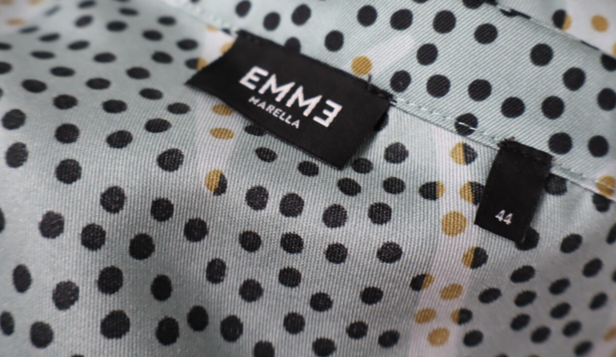 EMME MARELLA CAMICIA BLUSA DONNA TG. 44 WOMAN SHIRT CASUAL VINTAGE POIS