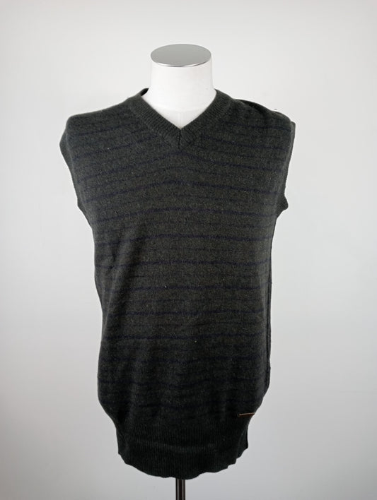 AMERICANINO MAGLIONE SMANICATO GILET UOMO Tg. XL MAN SWEATER CASUAL VINTAGE LANA
