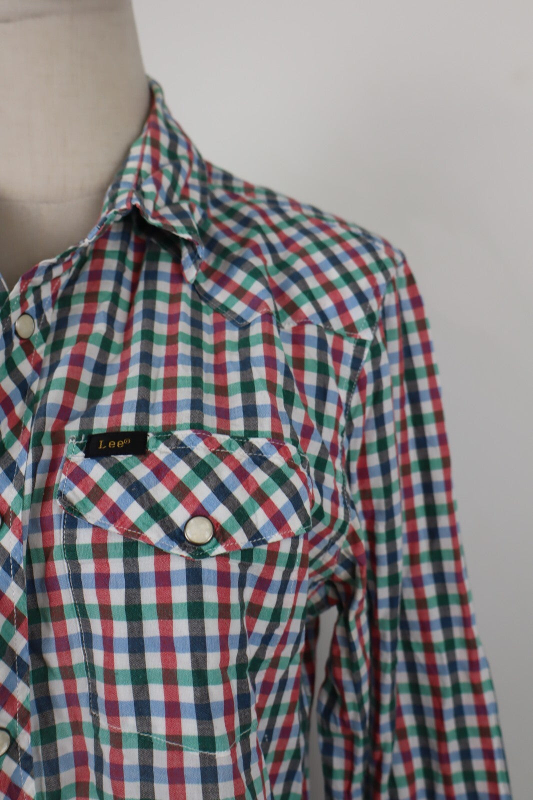 LEE CAMICIA DONNA TG. M WOMAN SHIRT CASUAL VINTAGE COTONE COTTON BOTTONI