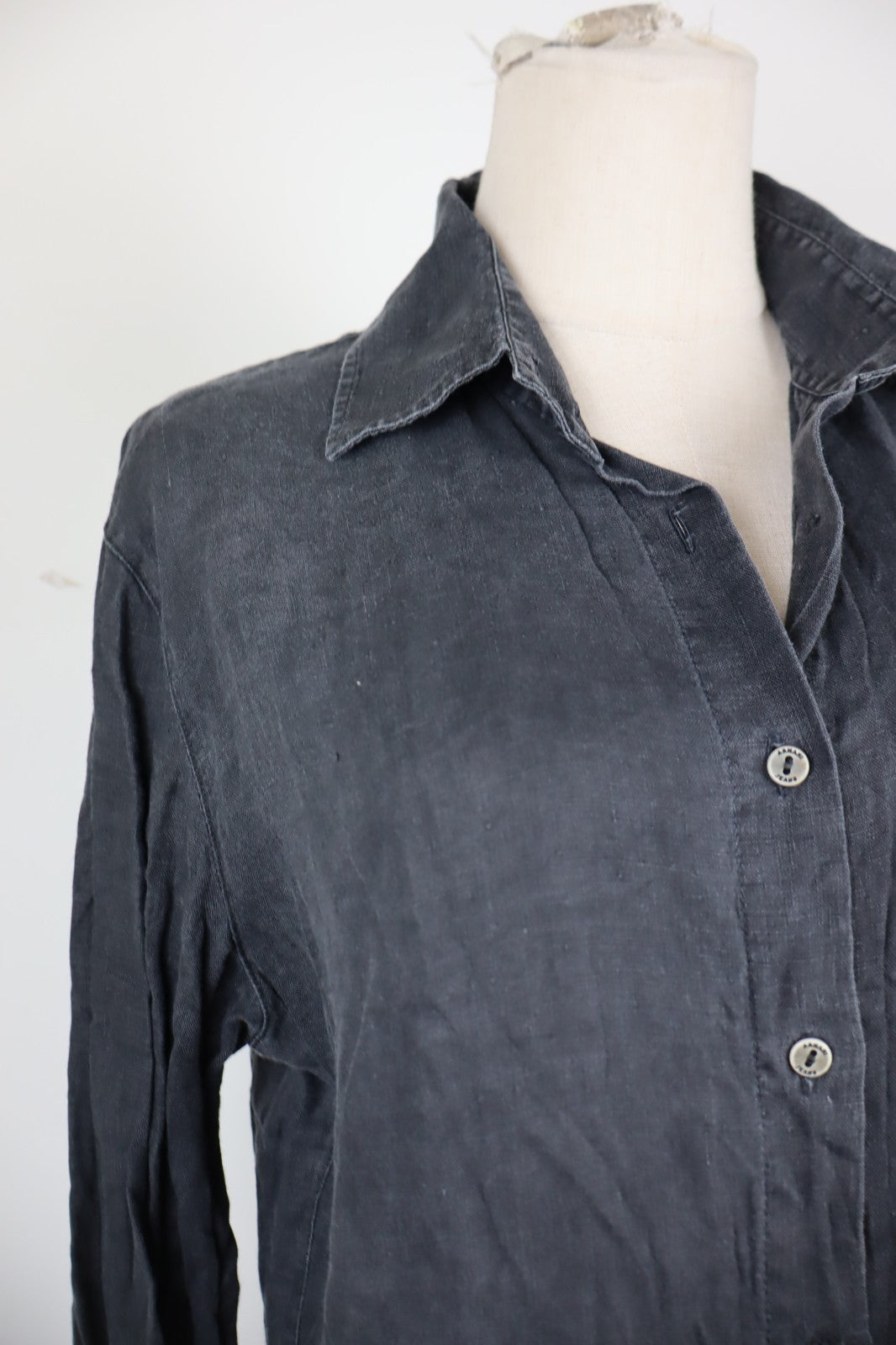 AJ ARMANI JEANS CAMICIA DONNA LINO TG. 46 WOMAN CASUAL VINTAGE LINEN SHIRT