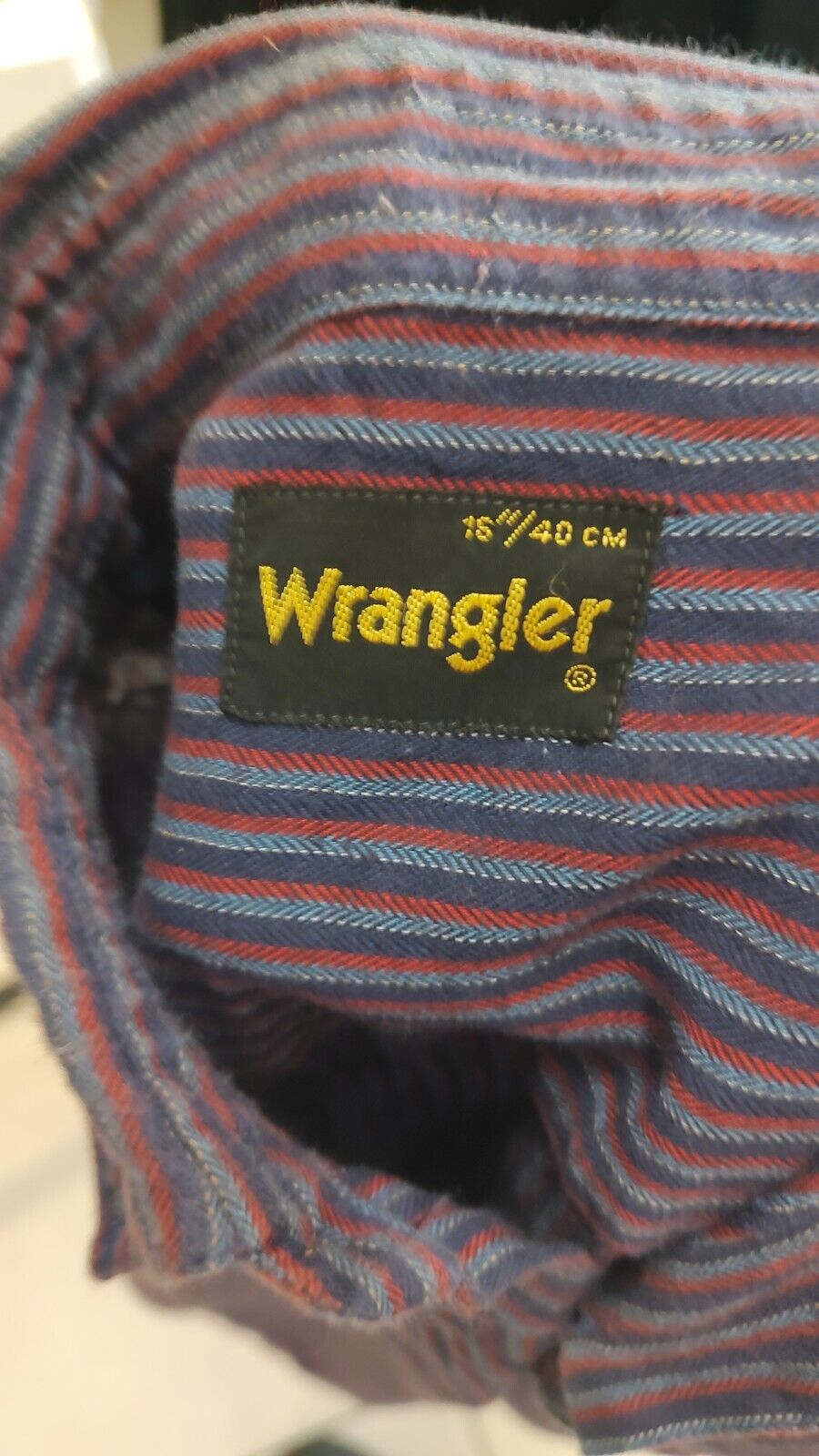 WRANGLER CAMICIA UOMO TG. 40 CM / 16 MAN CASUAL VINTAGE SHIRT COTONE
