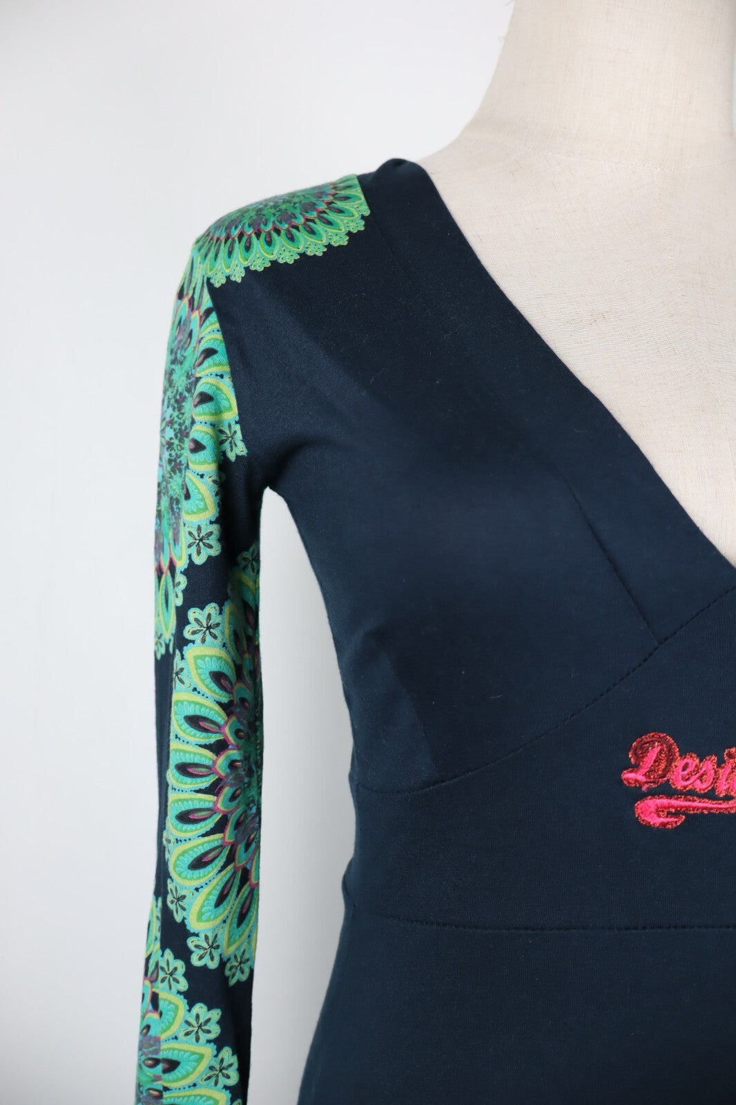 DESIGUAL VESTITO ABITO DONNA TG. XS WOMAN CASUAL VINTAGE DRESS