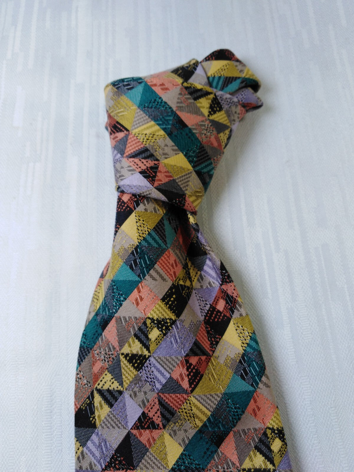 TRUSSARDI 100% SILK TIE SETA CRAVATTA NECKTIE MADE IN ITALY