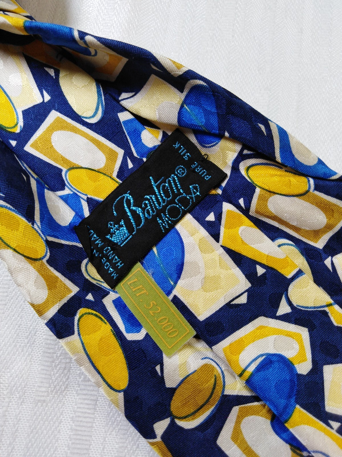 BARTON MODA 100% SILK TIE SETA CRAVATTA NECKTIE MADE IN ITALIA CLASSIC