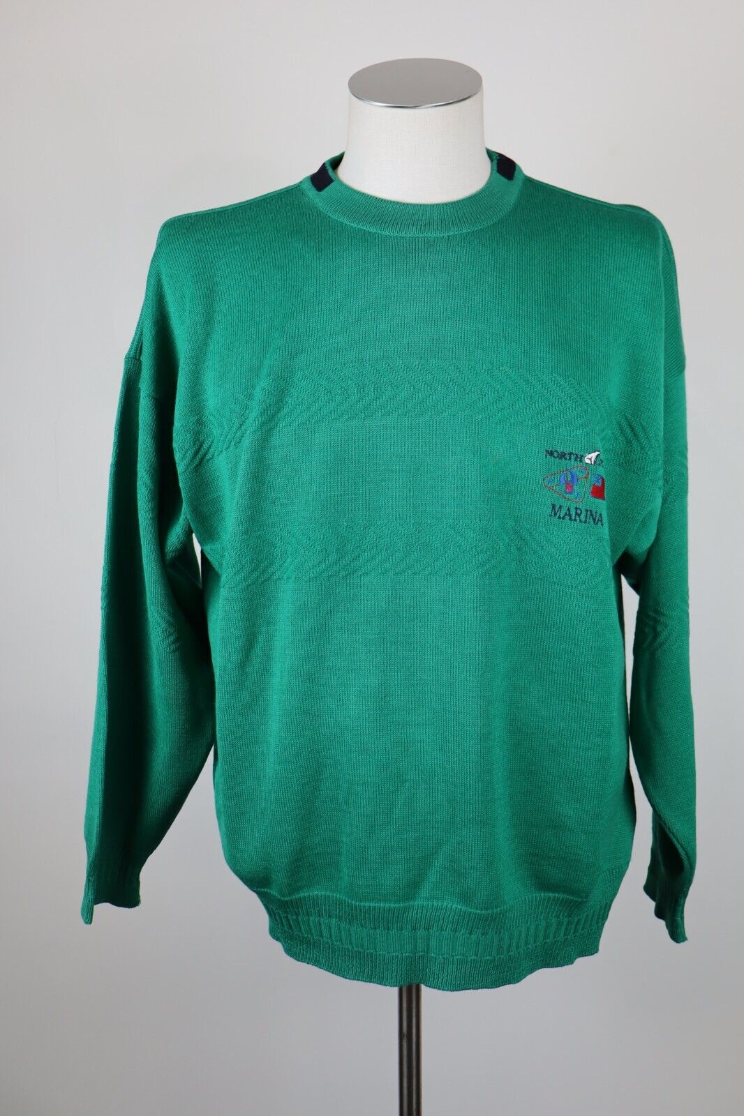 NORTH POLE MAGLIONE LANA VINTAGE UOMO Tg. L MAN SWEATER CASUAL