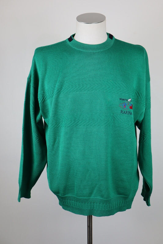 NORTH POLE MAGLIONE LANA VINTAGE UOMO Tg. L MAN SWEATER CASUAL