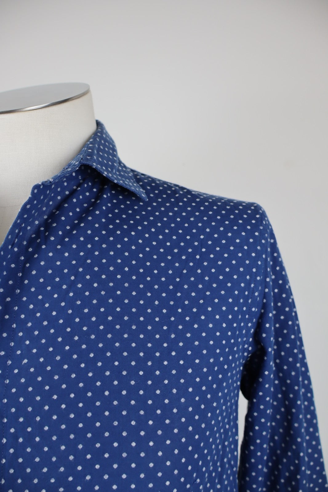AJ ARMANI JEANS CAMICIA UOMO COTONE TG. S MAN CASUAL VINTAGE COTTON SHIRT POIS