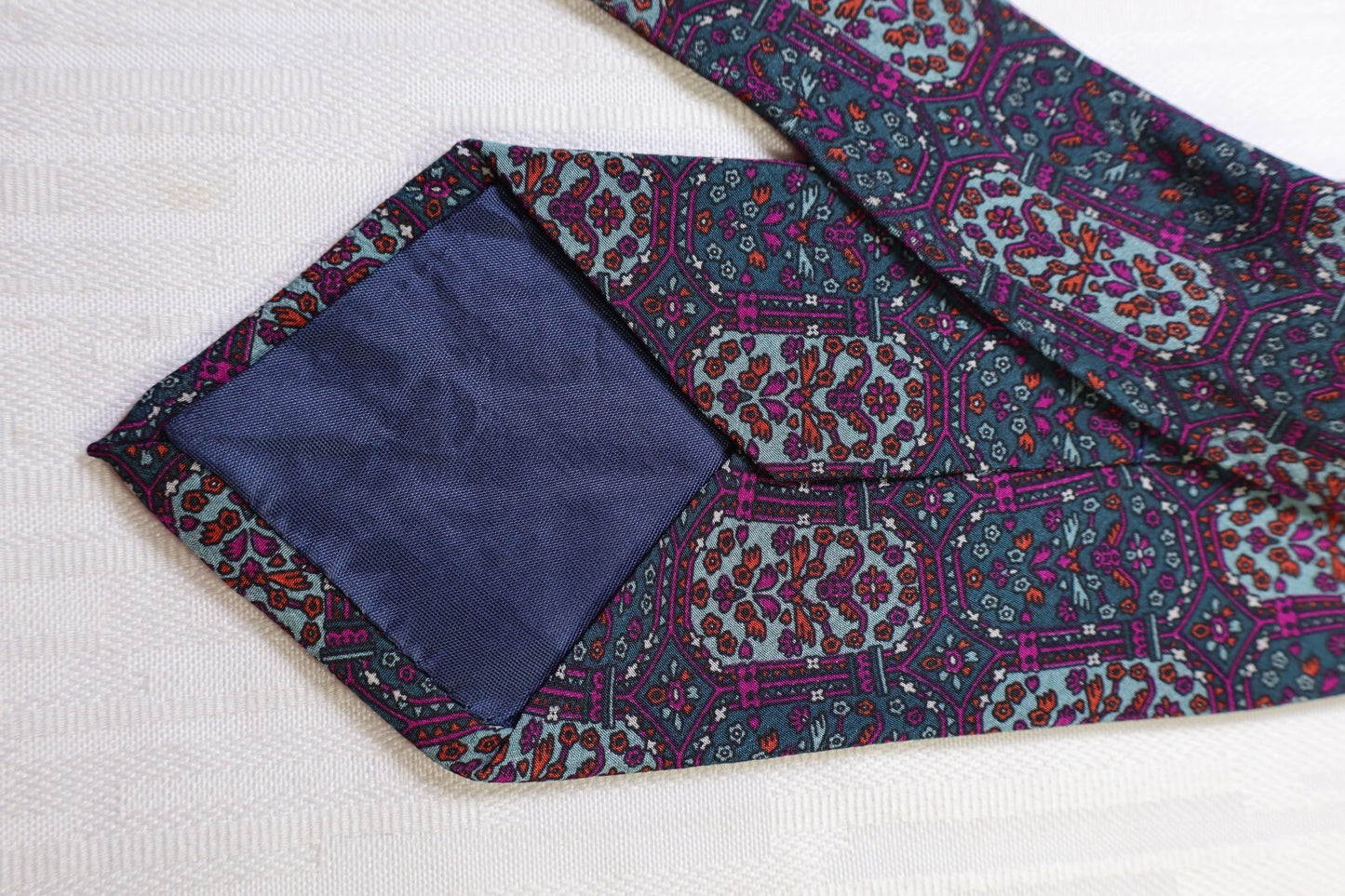 BARTON MODA 100% SILK TIE SETA CRAVATTA NECKTIE MADE IN ITALY VINTAGE