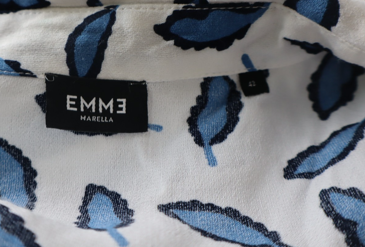 EMME MARELLA CAMICIA MANICHE LUNGHE DONNA TG. 42 WOMAN SHIRT CASUAL VINTAGE LOGO