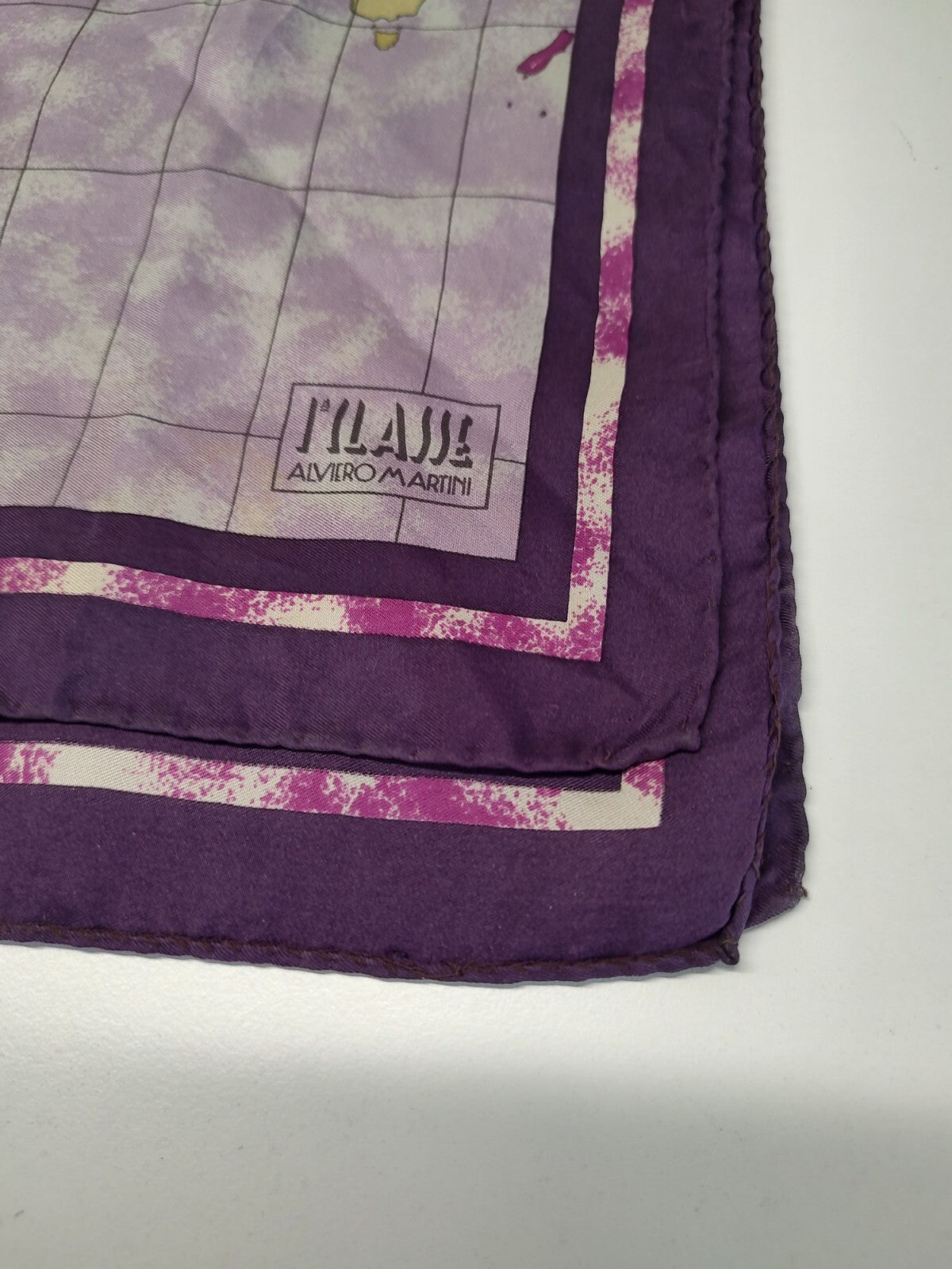 ALVIERO MARTINI 1 CLASSE FOULARD 100% SILK SETA SCARVES SCARF SQUARE MADE ITALY