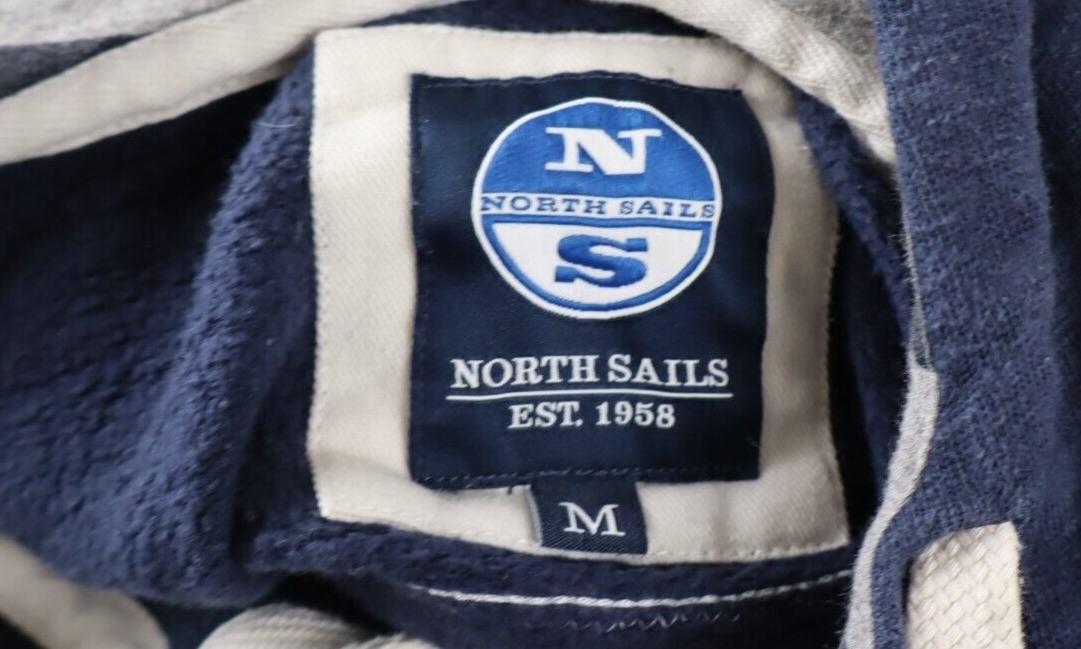 NORTH SAILS FELPA CAPPUCCIO UOMO Tg M MAN SPORT SWEATSHIRT VINTAGE CASUAL COTONE