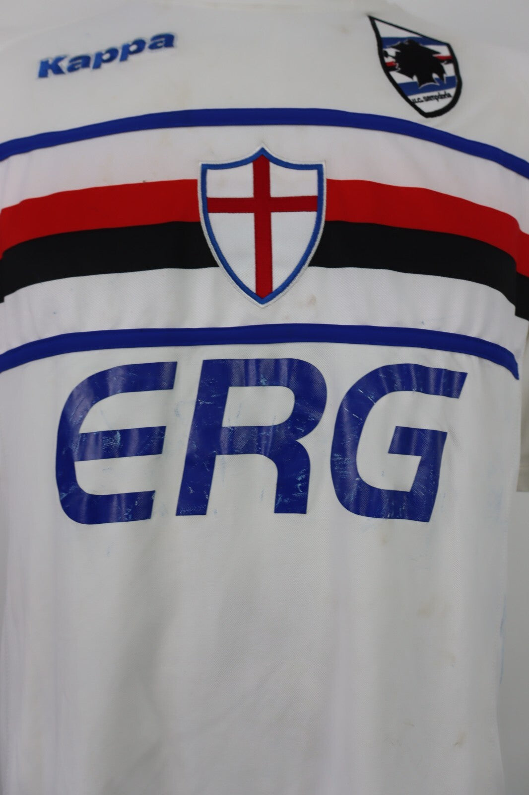 KAPPA SAMPDORIA PISANO N  26 MAGLIA CALCIO TG XL UOMO MAN T-SHIRT SOCCER SPORT