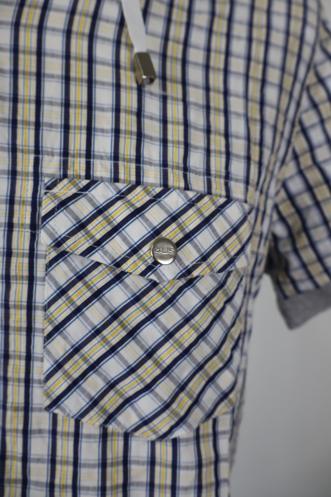 PACIOTTI 4US CAMICIA UOMO COTONE TG. 46 MAN CASUAL VINTAGE COTTON SHIRT