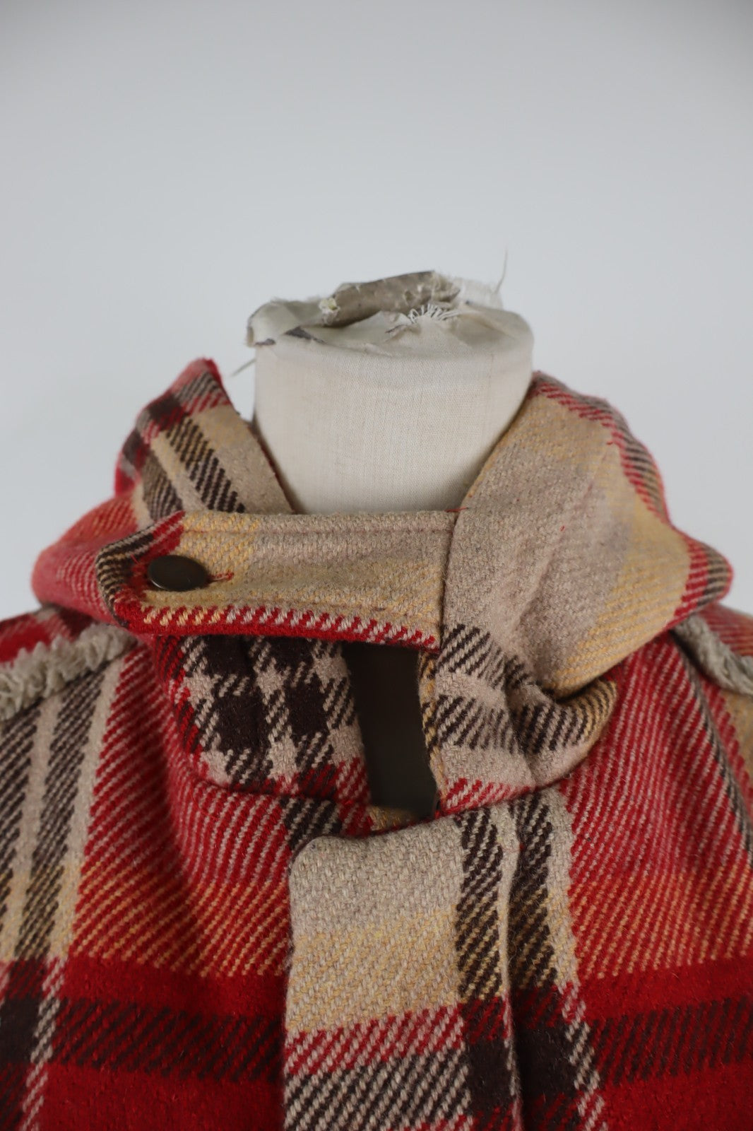 UNLIMITED CAPPOTTO LANA WOOL GIACCA DONNA TG S WOMAN COAT VINTAGE TARTAN