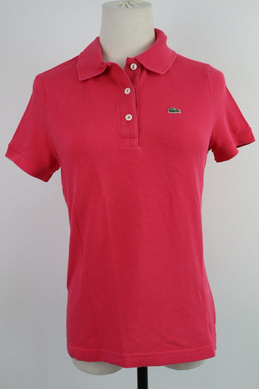 LACOSTE POLO MAGLIA DONNA COTONE TG. 38 WOMAN COTTON SHIRT CASUAL VINTAGE