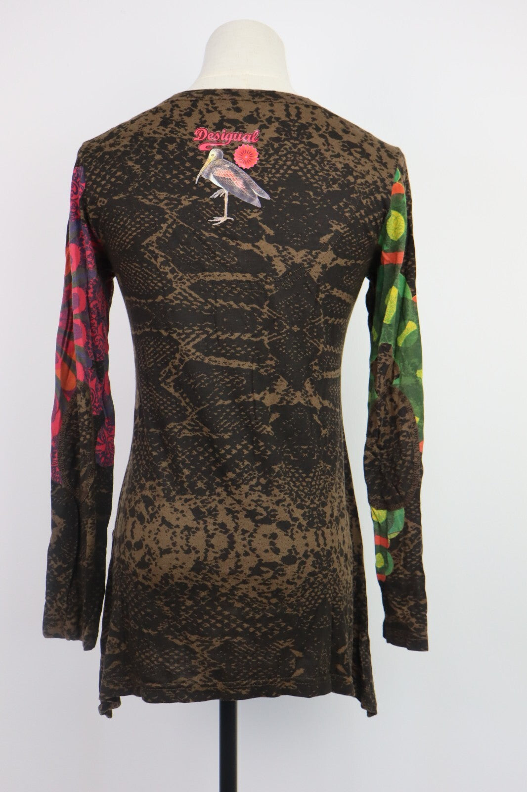 DESIGUAL MAGLIA DONNA TG. M WOMAN T-SHIRT CASUAL VINTAGE COTONE