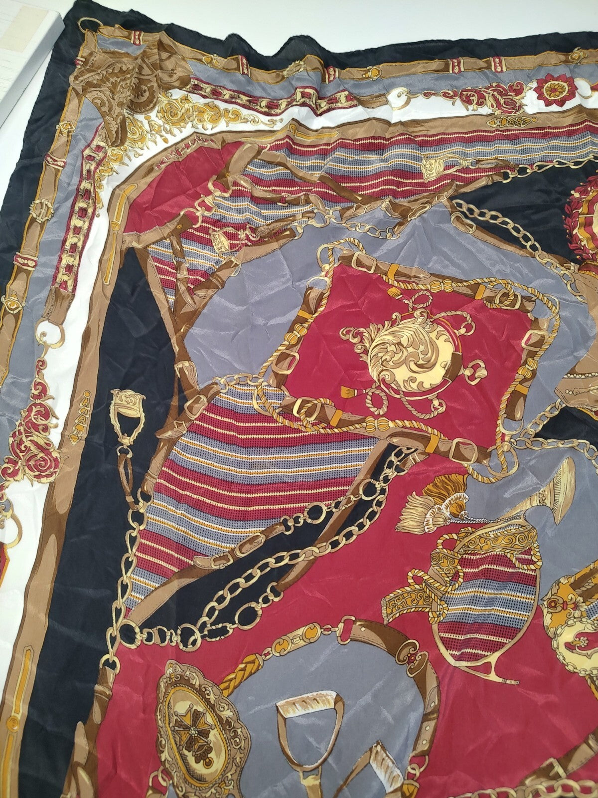 COUNTRY CLUB FOULARD 100% SILK SETA SCARVES SCARF SQUARE MADE ITALY