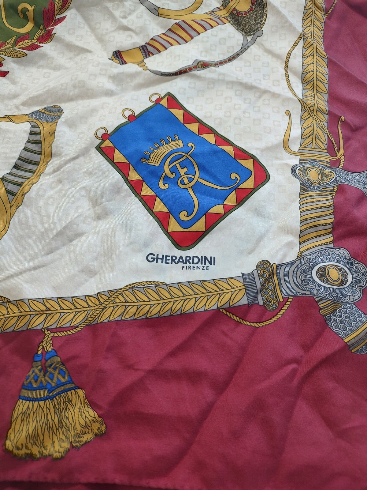 GHERARDINI FOULARD 100% SILK SETA SCARVES SCARF SQUARE MADE ITALY
