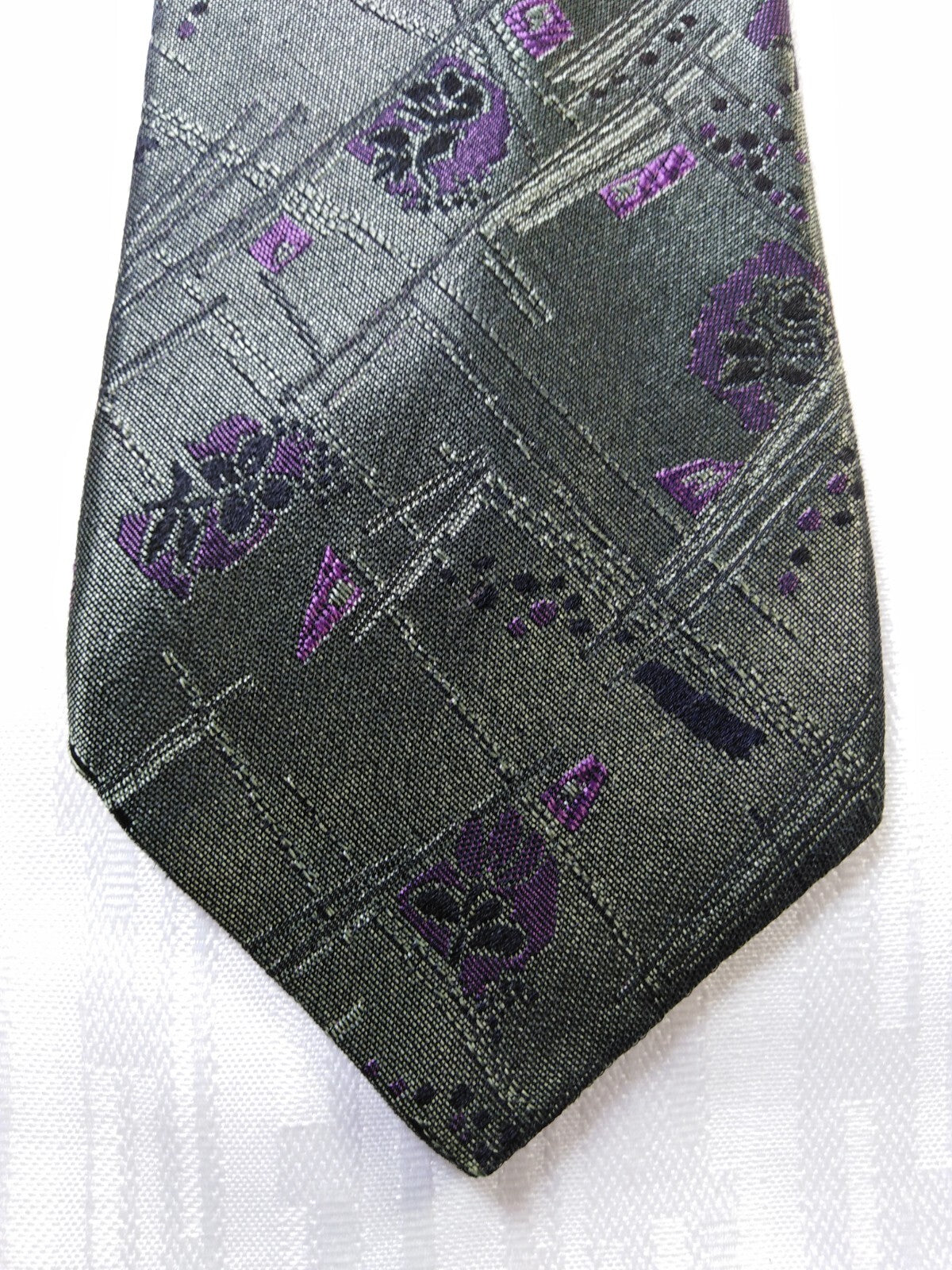 TRUSSARDI  100% SETA SILK TIE CRAVATTA NECKTIE ITALY VINTAGE CLASSIC