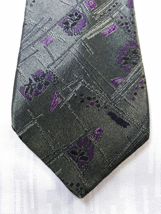 TRUSSARDI  100% SETA SILK TIE CRAVATTA NECKTIE ITALY VINTAGE CLASSIC