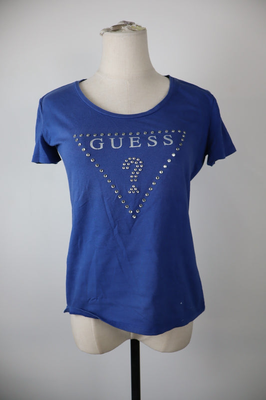 GUESS MAGLIA DONNA TG. M WOMAN CASUAL VINTAGE T-SHIRT  TOP COTONE