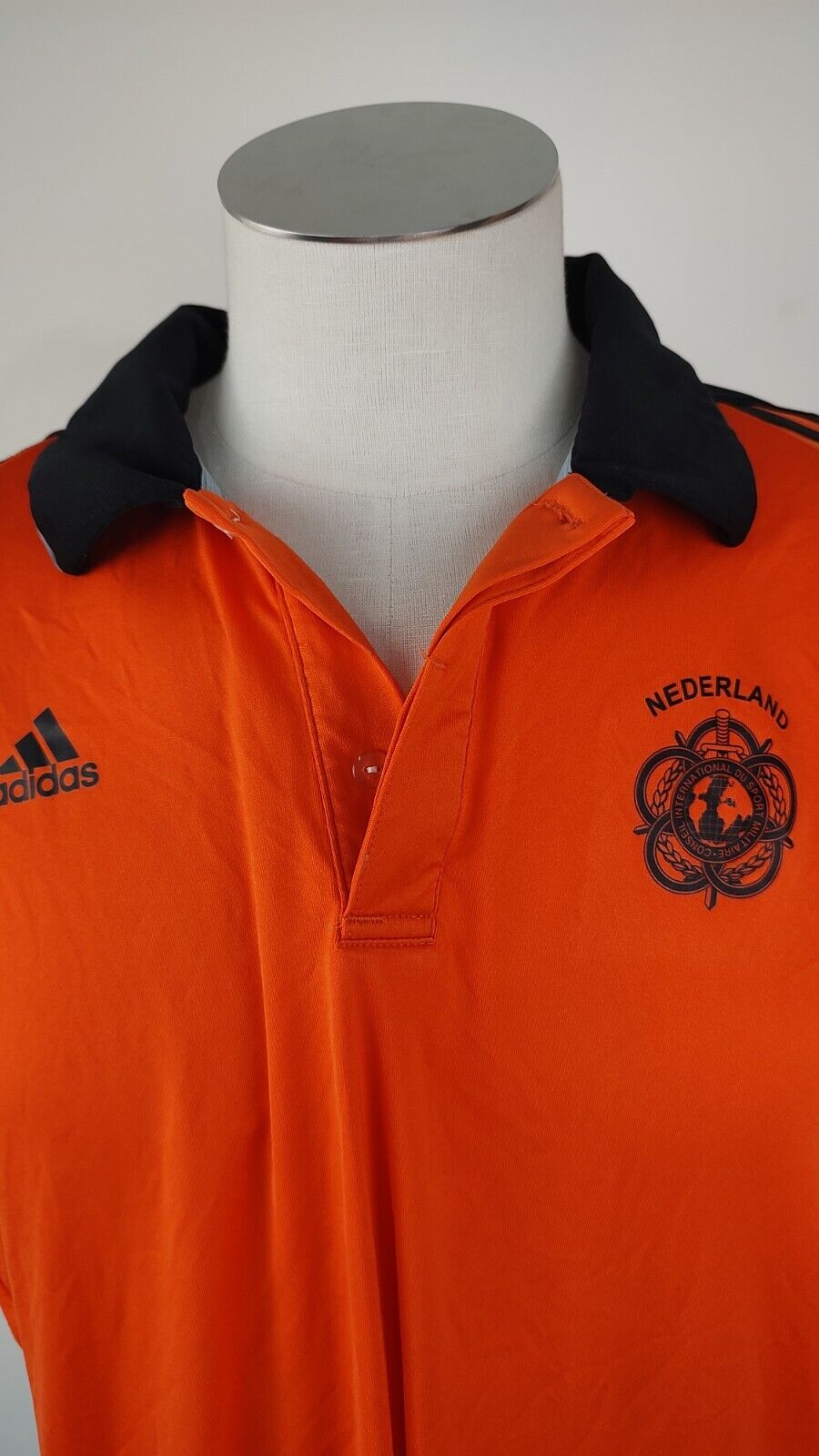 ADIDAS OLANDA T-SHIRT CALCIO MAGLIA POLO UOMO TG 10 MAN  SHIRT VINTAGE