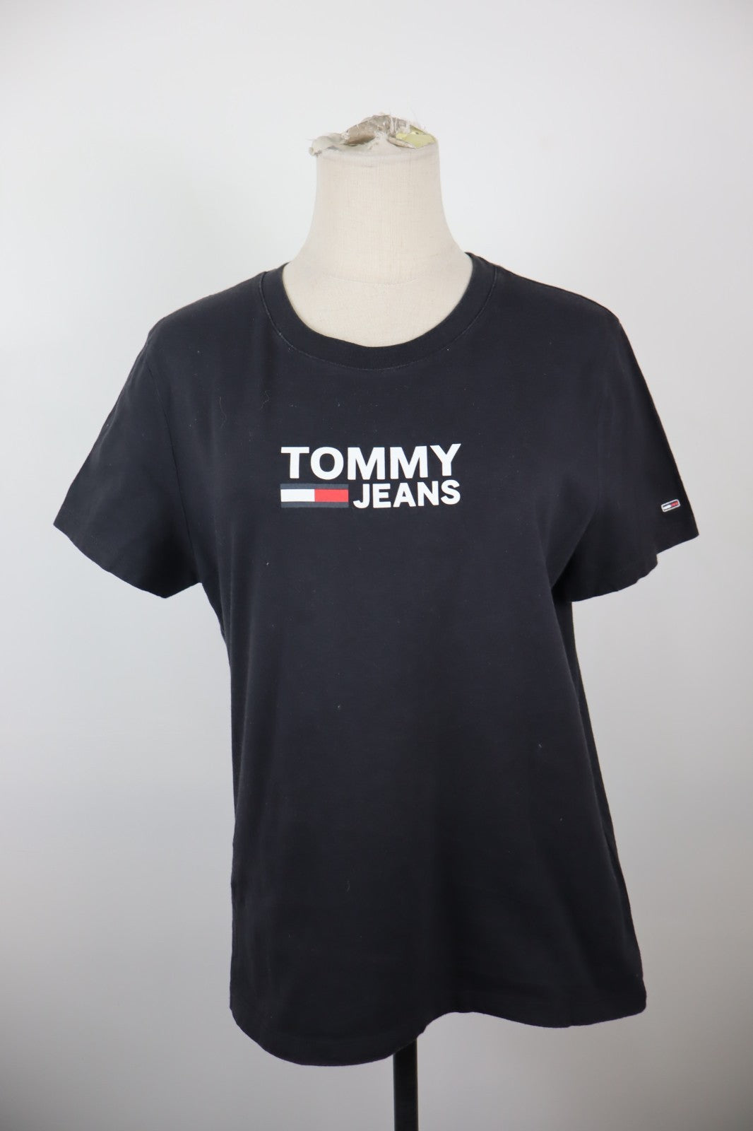 TOMMY HILFIGER JEANS MAGLIA DONNA TG L WOMAN CASUAL VINTAGE TOP T-SHIRT LOGO