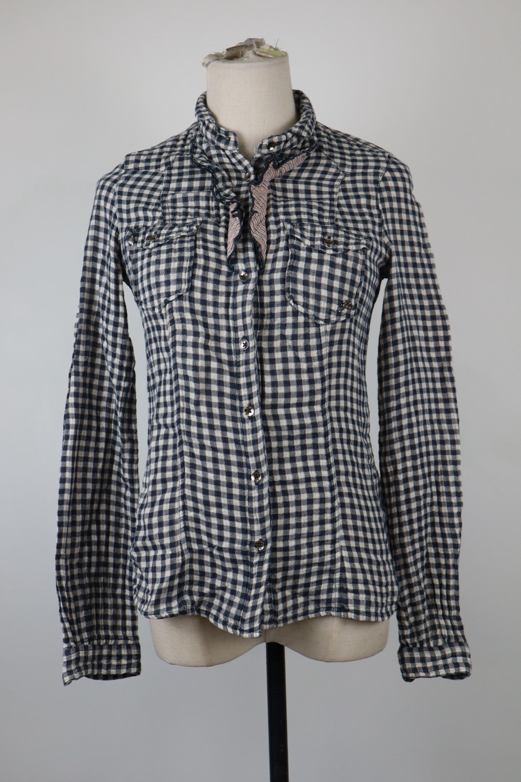 GAS CAMICIA DONNA TG. S WOMAN SHIRT CASUAL VINTAGE COTONE COTTON