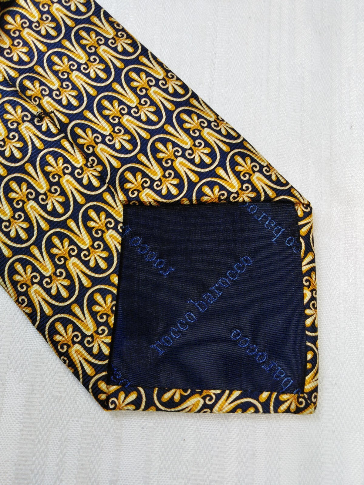 ROCCOBAROCCO  100% SILK TIE SETA CRAVATTA NECKTIE MADE IN ITALY CLASSIC